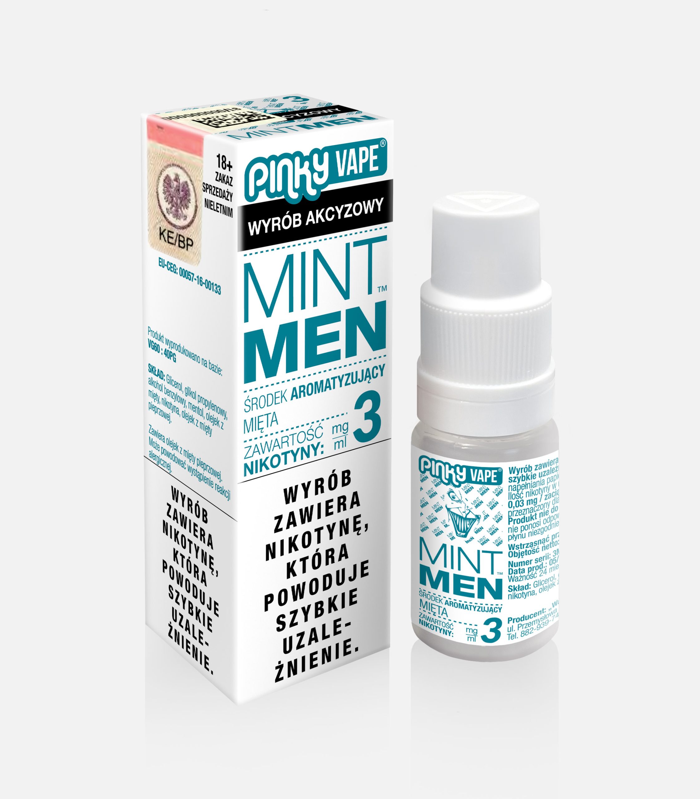 PinkyVape Mint Men 10ML 3MG / B25