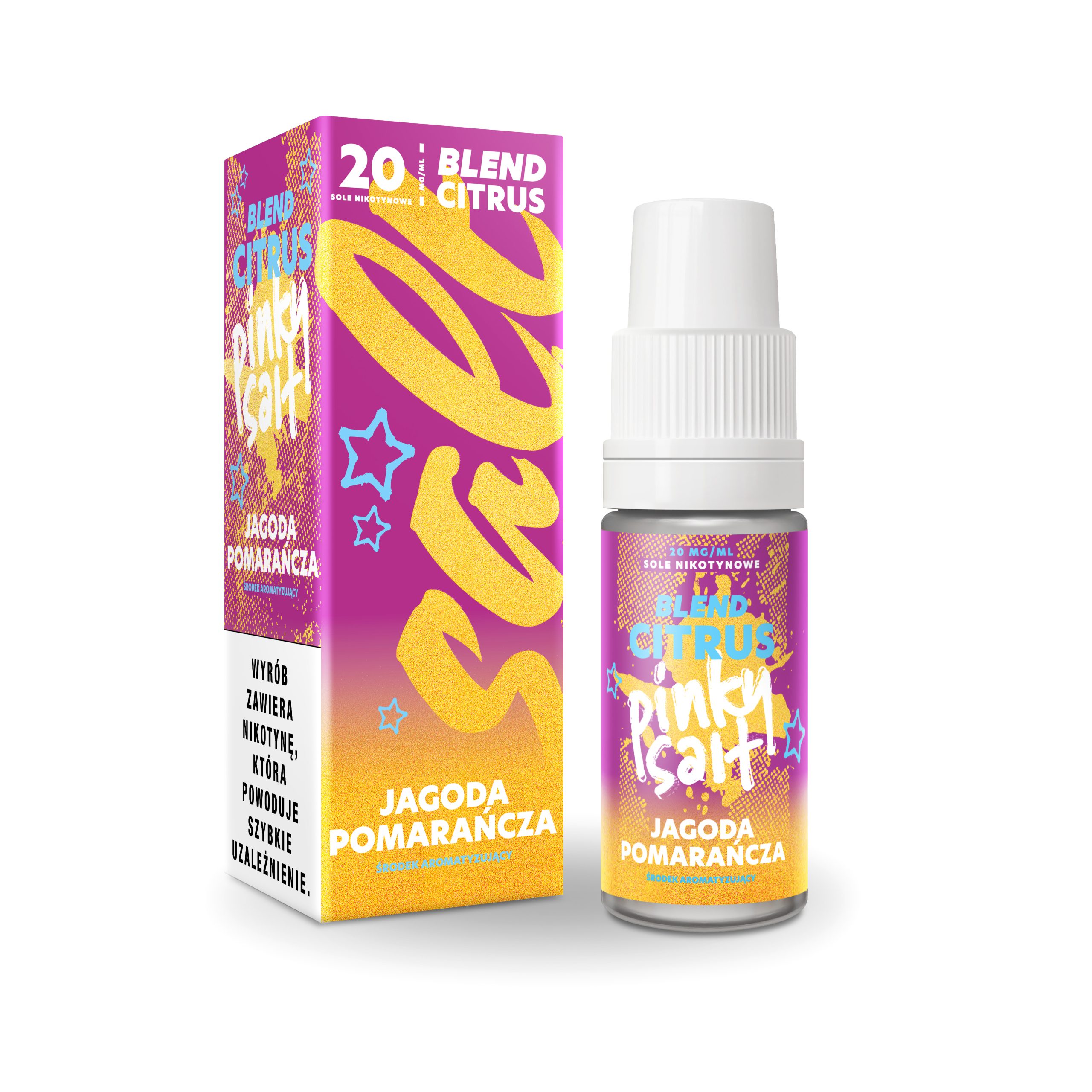 LIQUID PINKY SALT JAGODA POMARAŃCZ 10ml/20mg /B25