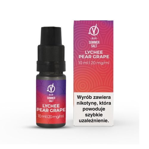 VBAR SALT 20mg 10ml LYCHEE PEAR GRAPE B25