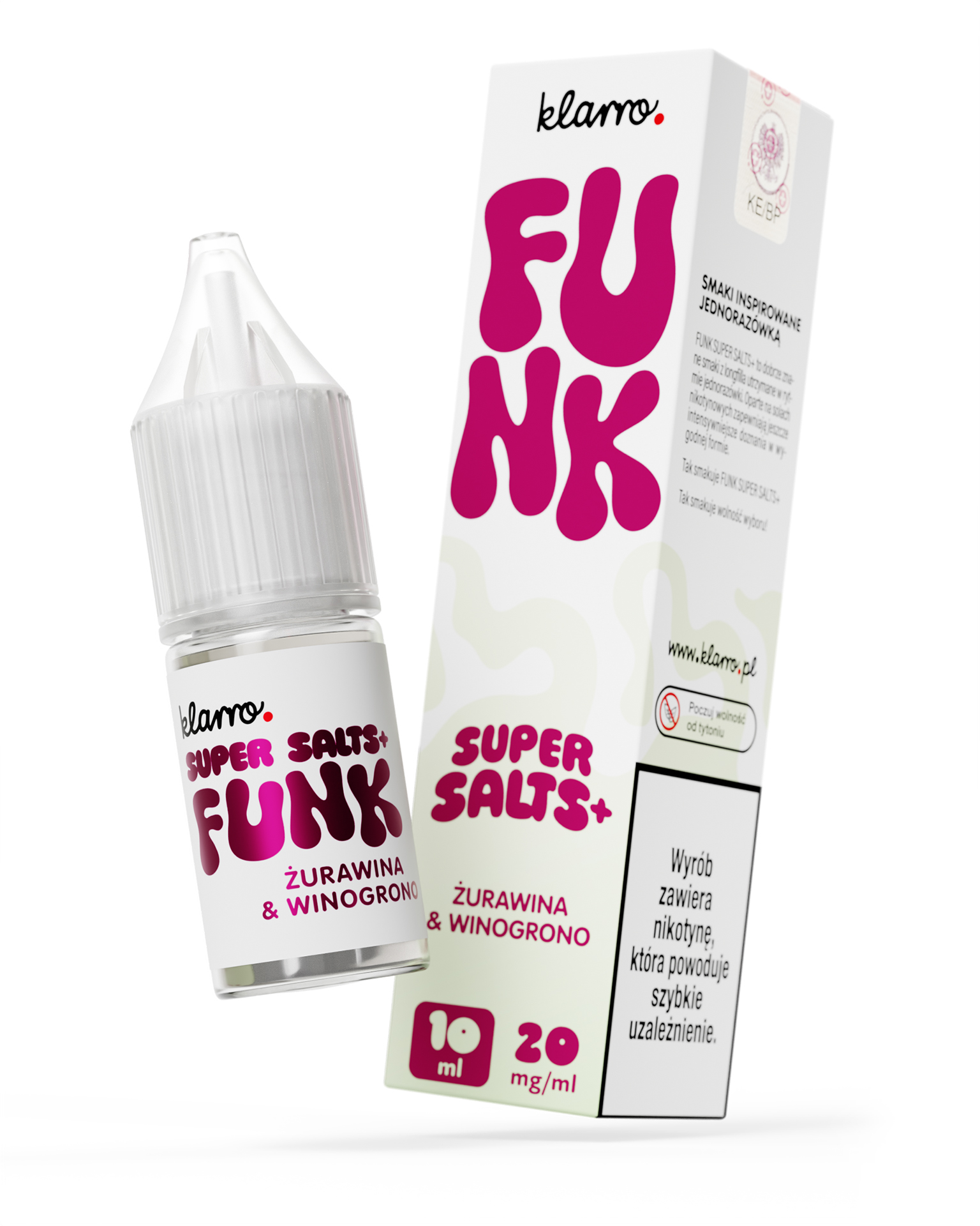 KLARRO FUNK SS+ ŻURAWINA WINOGRONO 20mg 10ml