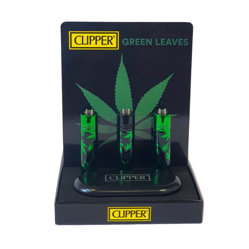 ZAPALNICZKA CLIPPER CMP11 GREEN LEAVES