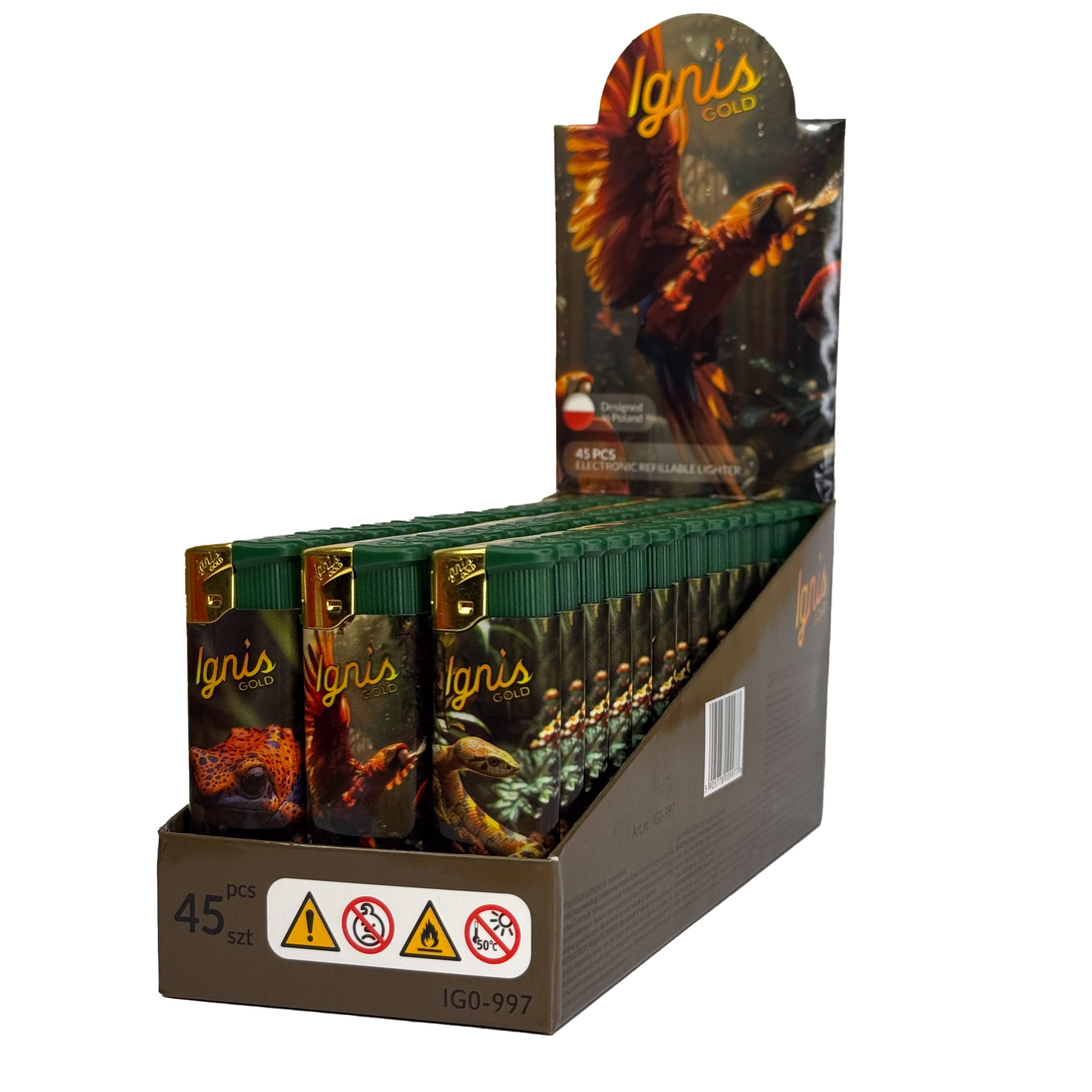 ZAPALNICZKA OKLEJKA IGNIS JUNGLE 45