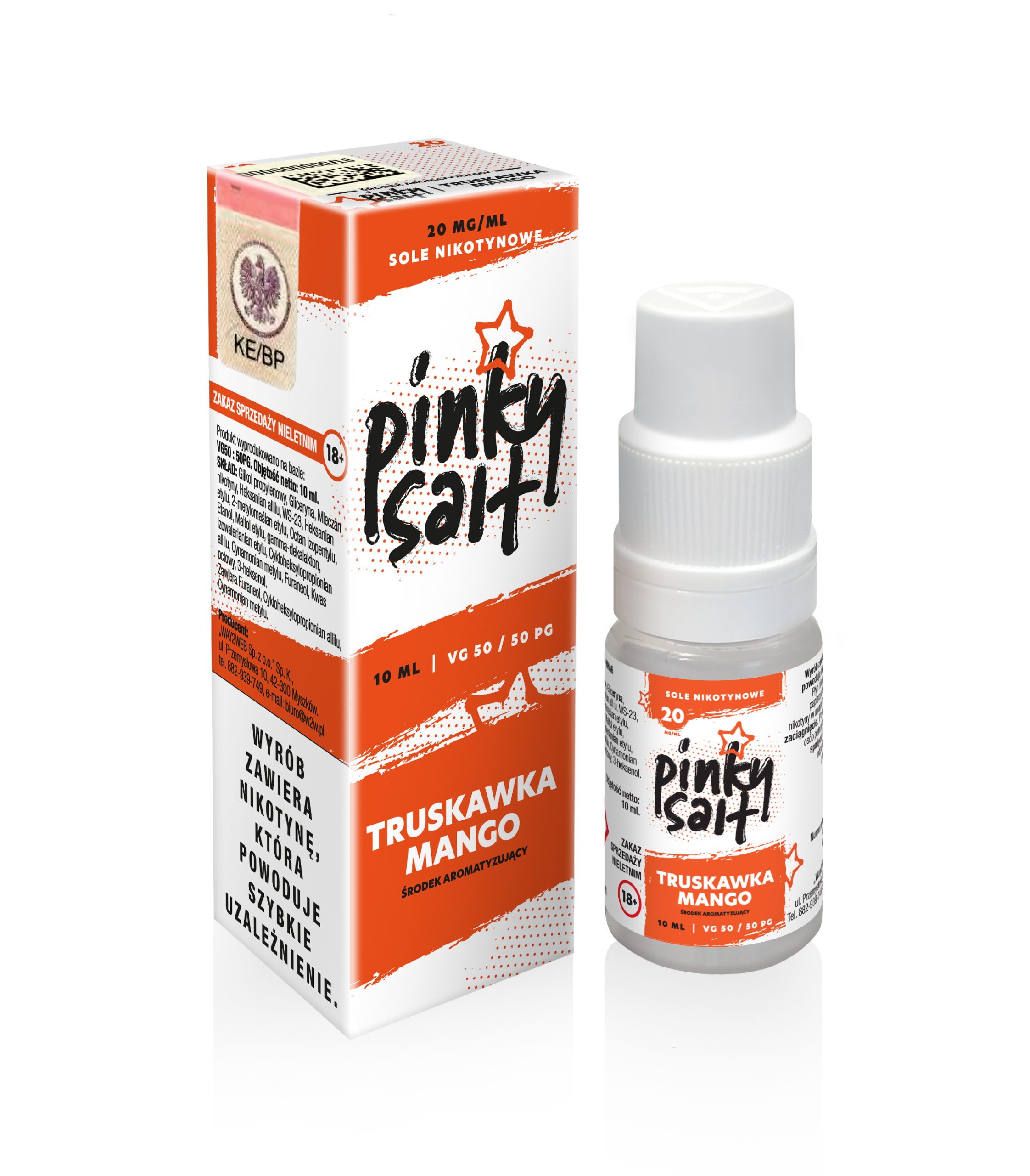 LIQUID PINKY SALT TRUSKAWKA MANGO 10ml/20mg B26