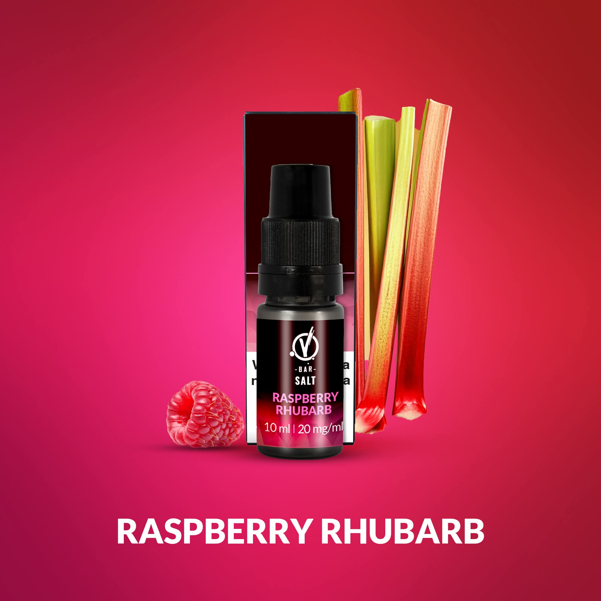 VBAR SALT 20mg 10ml RASPBERRY RHUBARB B26