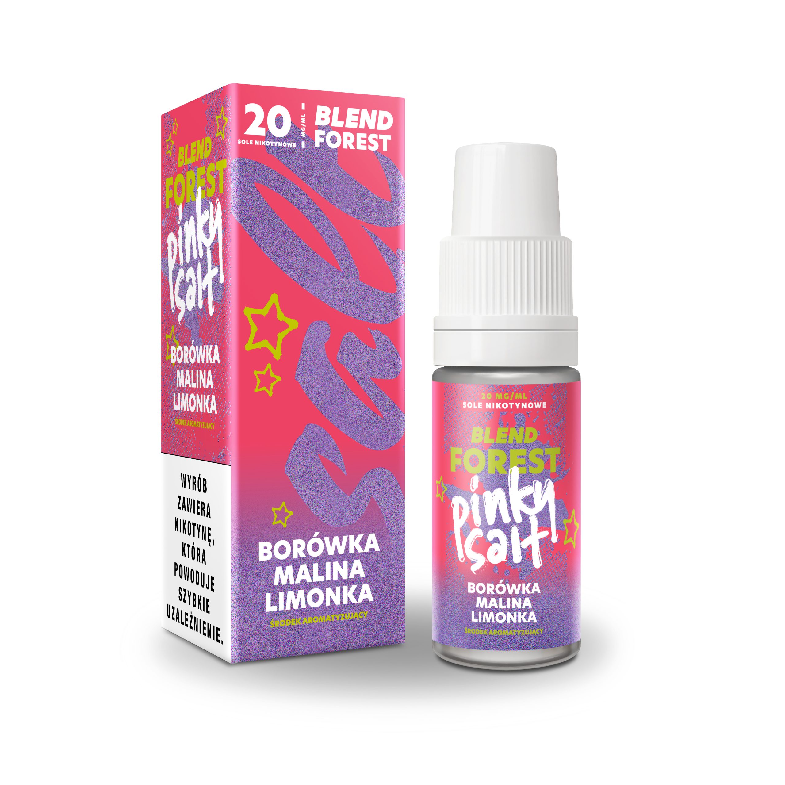 LIQUID PINKY SALT BORÓWKA MALINA LIMONKA 10ml/20mg B26
