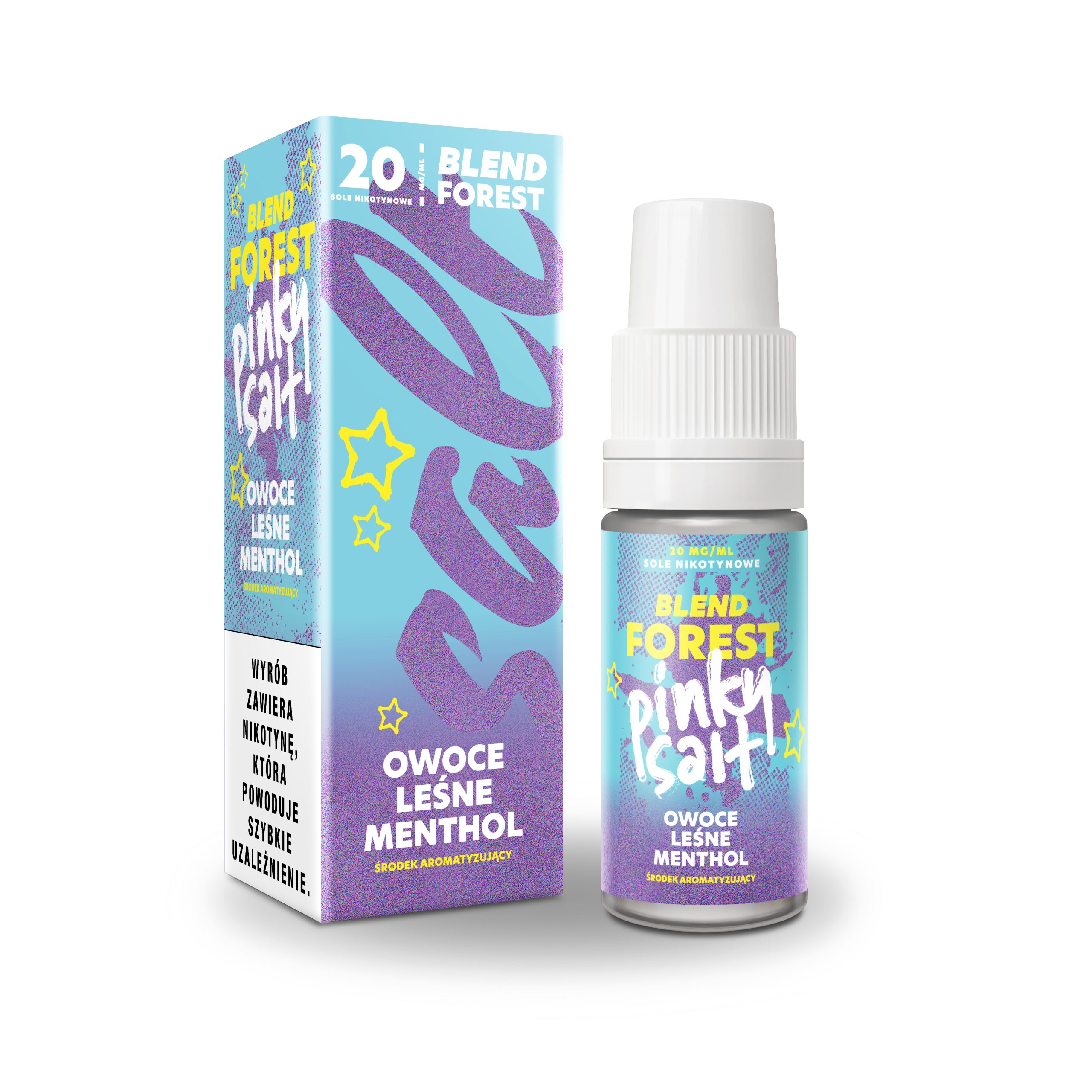 LIQUID PINKY SALT OWOCE LEŚNE MENTHOL 10ml/20mg B26