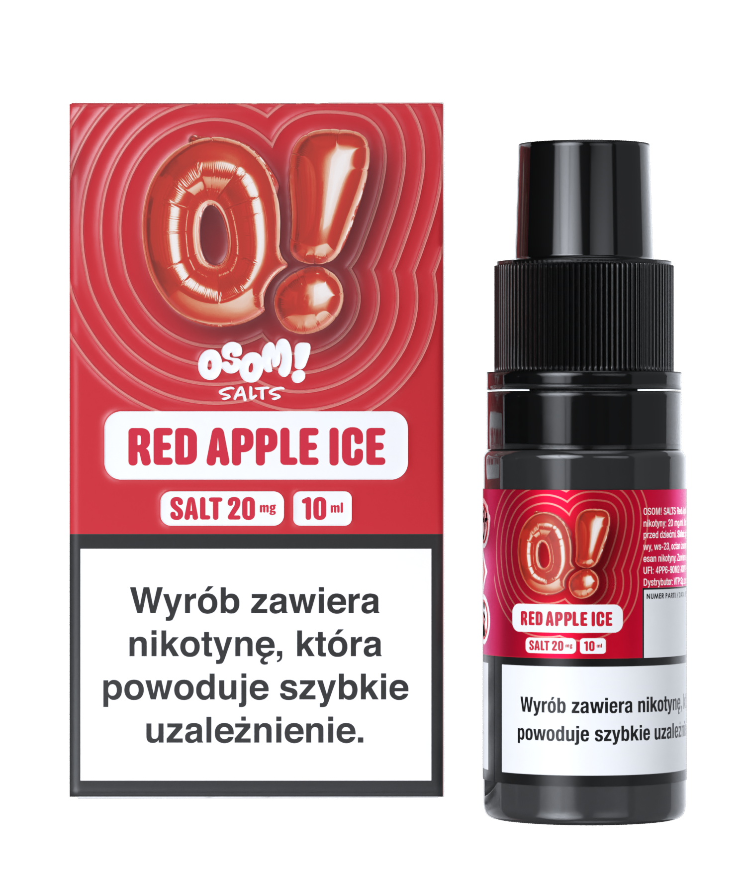 OSOM! RED APPLE  ICE 10ml 20mg / B26
