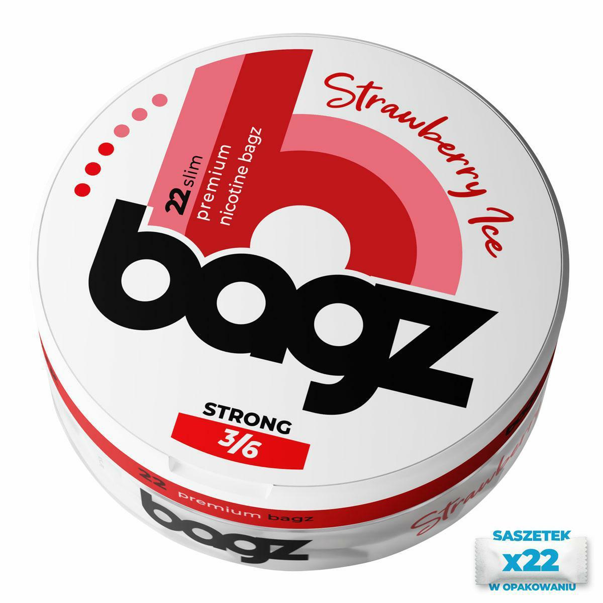 SASZETKI NIKOT. BAGZ STRAWBERRY 3/6