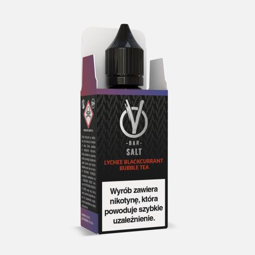 VBAR SALT 20mg 10ml LYCHEE BLACKCURANT BUBBLE TEA B26